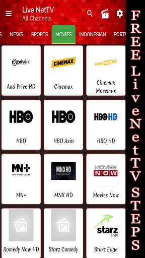 Steps Live Net TV every channel in live net tv screenshot 4