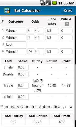 Bet Calculator screenshot 3