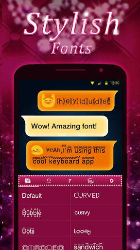 Pink Diamond Keyboard Theme 3 تصوير الشاشة