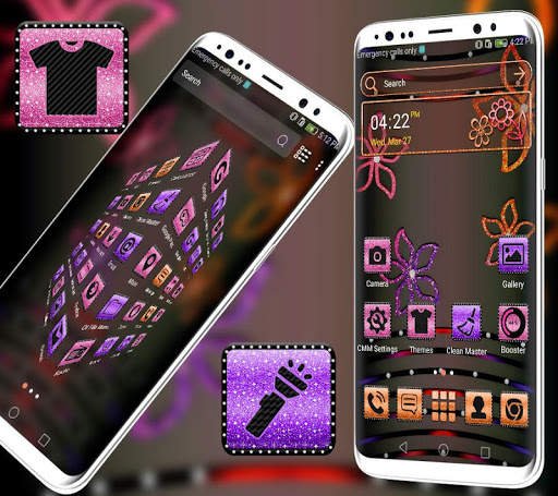 Glitter Flower Launcher Theme screenshot 2