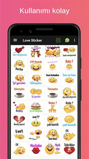 Aşk etiketi - WAStickerApps screenshot 1