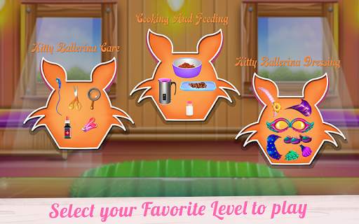 Kitty Ballerina Care and Dressup screenshot 2