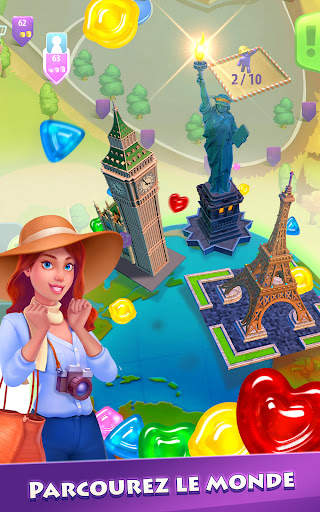 Gummy Drop! Match 3 urbain screenshot 2