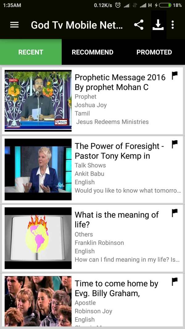God Tv Mobile Network App screenshot 2