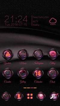 Rouge Noir Go Launcher Theme 1 تصوير الشاشة