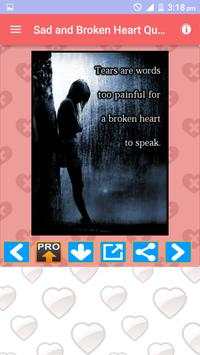 Sad Broken Heart Photos Quotes screenshot 3