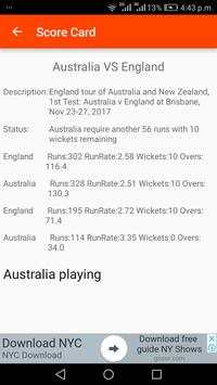 Cricketing - Cric Live Score & Score card screenshot 2