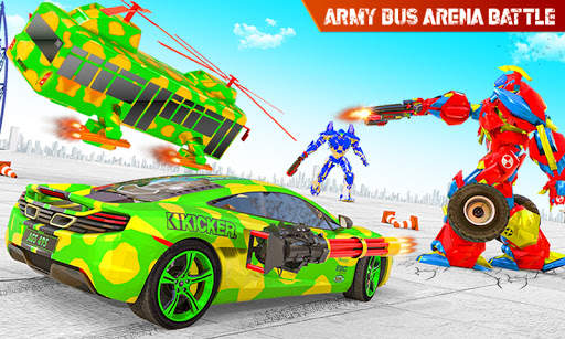 Fly Army Bus Robot Helicopter screenshot 1