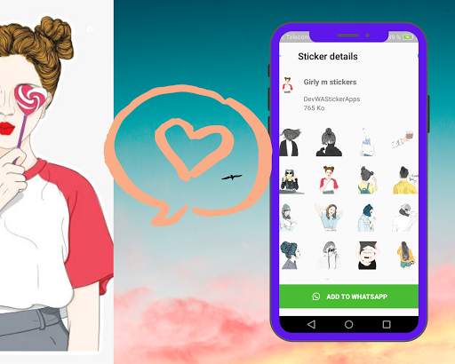 Girls Stickers For whatsapp screenshot 2