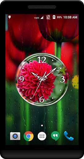 Red Dahlia Clock Live WP screenshot 3