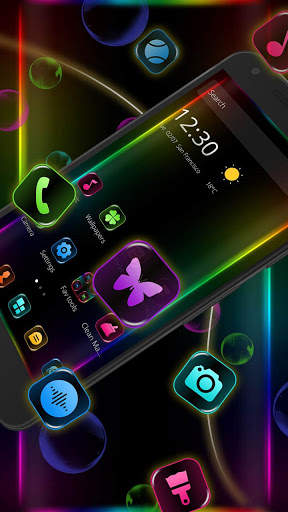 Neon Light Bubbles Launcher screenshot 3