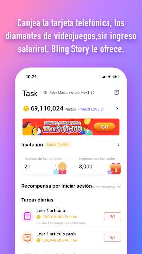 Bling Story-ganar dinero screenshot 2