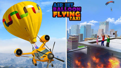 Flying Taxi Simulator: Air Balloon Taxi Driving 3D screenshot 4