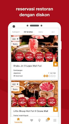 eatigo –  reservasi restoran dengan diskon screenshot 1