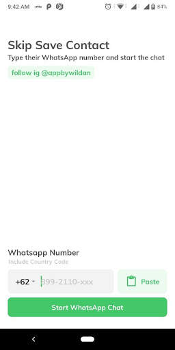 Easy WA Chat - Chat Stranger without save contact screenshot 1