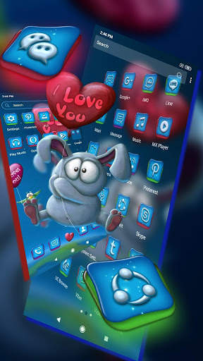 Cartoon Bunny Launcher Theme screenshot 4