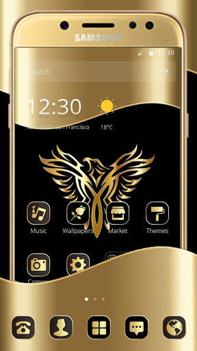 Gold Luxury Eagle Theme screenshot 1
