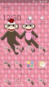 Pink Sock Monkey CM Launcher screenshot 2