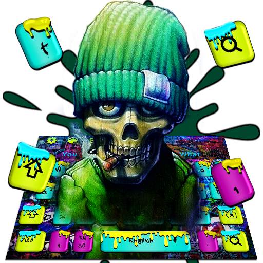 Graffiti Skull Keyboard 10001002