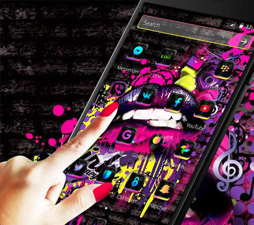 Graffiti Hot Lips Theme screenshot 3