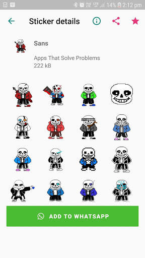 Undertale Stickers For WhatsApp screenshot 1