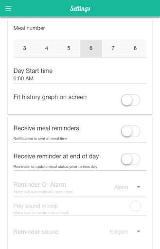 Fitness Meal Reminder screenshot 2